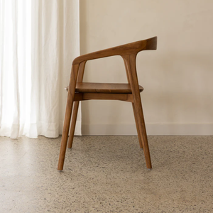 Silla de comedor con brazo de teca sólida de estilo moderno para uso en cocina en apartamentos, hogar, Hotel, restaurante, muebles - Product Image 5