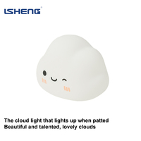 Veilleuse LED Nuage en Silicone pour Enfants, Rechargeable par USB, Contrôle Tactile, Lampe de Chevet pour Crèche