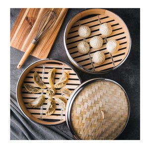 Natural Bamboo <b>Steamer</b> For Dim Sum Dumplings Vietnamese Handmade Cooking Basket High Durability - Product Image 6