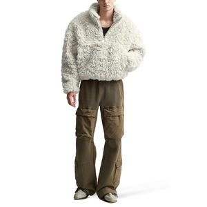 <b>White</b> Relaxed Fit Sweatshirt OEM Mens <b>Hoodie</b> Sweatshirt 100% Cotton Long Sleeve Custom Printed logo Oversize Pullover - Product Image 5