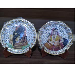 Placas Decorativas Pintadas a Mano con Ídolos Hindúes, Decoración de Pared para el Hogar, Arte Decorativo para Sala de Estar, Templo y Otros Espacios - Product Image 1