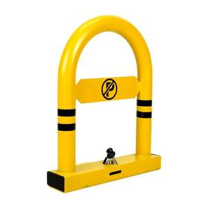 Poste de estacionamiento bloqueable de 50 cm y barrera plegable tipo U de acero para estacionamiento de coches (3 piezas) - Product Image 5