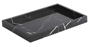 Dernier plateau de luxe en marbre à poignée dorée à vendre Plateau à poignée en marbre et métal avec prix de gros bon marché à prix réduit personnalisé - Product Image 5