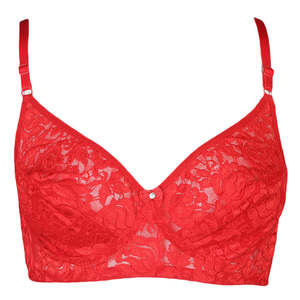 Sujetador Elegante con Rosas para Mujer - Rojo - Product Image 1