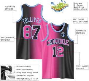 เสื้อบาสเก็ตบอลของผู้ชายเสื้อบาสเก็ตบอลแห้งเร็ววินเทจชุดตาข่ายระบายอากาศ - Product Image 2