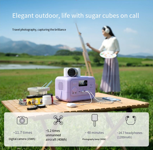 Estación de Energía Portátil de <span class=keywords><strong>600W</strong></span>, Generador Solar de Onda Sinusoidal Pura, MPPT, Linterna, Banco de Carga para Automóvil, Suministro de Emergencia para Camping - Product Image 4