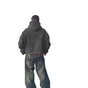Wholesale Heavyweight Street <b>Personalised</b> Custom Logo Acid Wash Pockets <b>Top</b> Treading New Design Oversized Unique Zipper Hoodies - Product Image 6