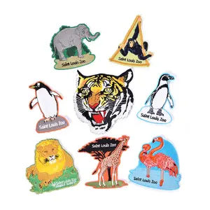 Китай OEM, производитель, логотип, железные тканые патчи с изображением лисы, животных, вышивка, патч для одежды
