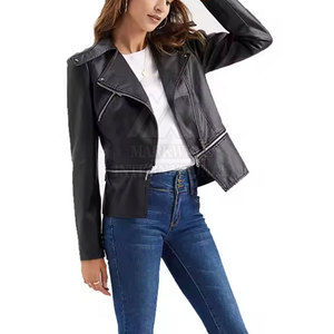 Vestes en cuir à glissière pour femmes Vestes en cuir de haute qualité Vestes en cuir au meilleur prix à vendre - Product Image 5