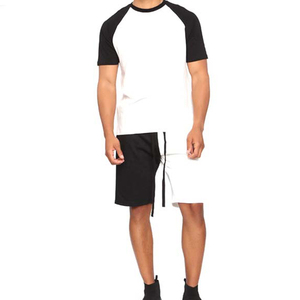 High Quality Summer Knitted Cotton/Polyester Eco-Friendly Quick Dry Breathable Short Sets for Men Custom Logo Streetwear Plus - Product Image 4