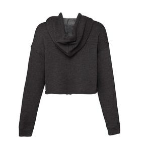 Sudadera con capucha recortada personalizada para mujer Precio al por mayor Chándal de manga larga Crop Top hecho BD para la temporada de invierno Punto de algodón - Product Image 4