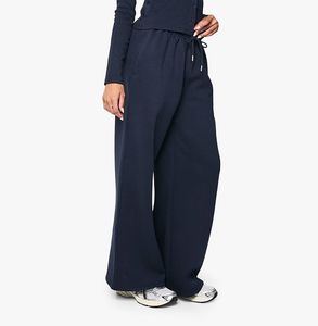 New Year Sale Women Classic Stretch Wide Leg Sweatpants Modest Sports Eco Friendly Quick Dry Workout Apparel <b>Drawstring</b> <b>Trousers</b> - Product Image 4