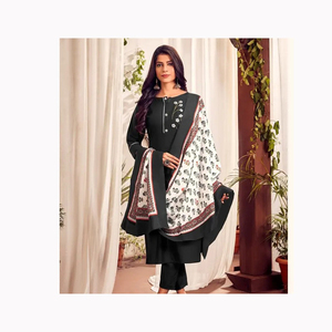 ชุดอีดสุภาพสตรีปาร์ตี้สวมสนามหญ้าชัลวาร์คามิซสุภาพสตรีสนามหญ้าหลัก 2024 สนามหญ้าบริสุทธิ์ 100% การออกแบบใหม่ - Product Image 2