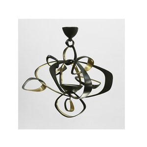 Candelabro de círculo redondo clásico, decoración artística, colgante de metal dorado, lámparas de techo, luz led colgante para hotel - Product Image 5