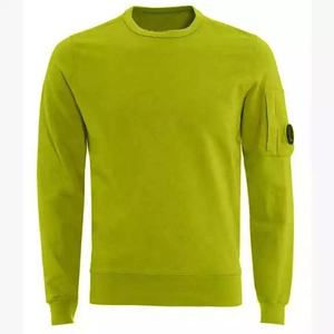 Sudadera informal verde para hombre y mujer, jersey de algodón suave con bolsillo en la manga, color liso simple, cómoda para uso diario - Product Image 1