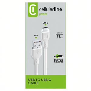 <b>Usb</b> Type <b>C</b> To <b>Usb</b> Type A Cable 0.15m White Data Charging Connector - Product Image 3