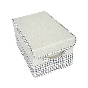 Boîtes Paniers de rangement en tissu avec poignées en corde pour garde-robe vêtements pliable grande boîte à bijoux Cube de rangement en tissu - Product Image 1