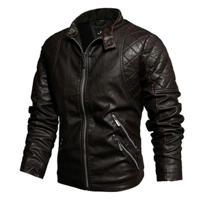 Nouveautés : Vestes en cuir tendance pour hommes et vestes en cuir sur mesure de couleur unie - Product Image 1