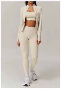 Costume de yoga pour hommes de grande taille, soutien-gorge de sport push-up, leggings taille haute, ensemble de fitness respirant en polaire pour l'hiver - Product Image 6