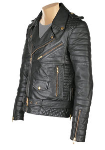 Chaqueta de Cuero Negra de Moda para Hombre, Talla Grande, Diseño de Motociclista, Transpirable, Cálida para Invierno, Impermeable, Cortavientos, Anti-UV, de Secado Rápido - Product Image 3