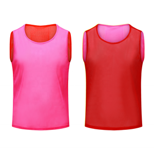 Gilet d'entraînement de football avec logo imprimé, maillot en maille 100% polyester, séchage rapide et respirant, sans manches, marque personnalisée - Product Image 3