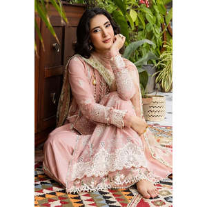 Colección de Telas Elaf Premium Forever Blush - Tela de Algodón Chikankari Bordada para Salwar Kameez, Choli, Lehenga Choli - EEC-1A TC-1617 - Product Image 5