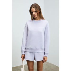 Sudadera Extra Grande con Cuello Redondo y Bordado de Algodón Orgánico para Mujer GRIMELANGE Jennifer - Product Image 5