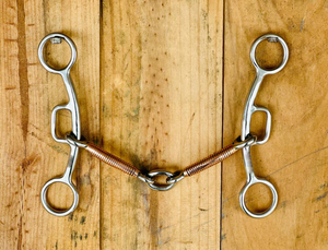 Mors de cheval en acier inoxydable poli avec embout en cuivre pour l'équitation et l'équipement équestre - Product Image 1