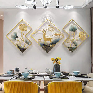 Art mural en métal Finition personnalisée Style moderne Tenture murale Arts pour la décoration de la maison Salon. - Product Image 5