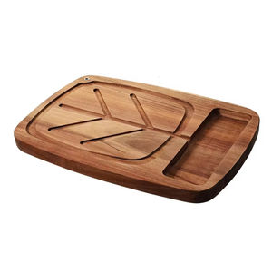 Juego de bandeja y plato de madera de forma personalizada de nuevo diseño de 2 platos de café de estilo americano de Color marrón de calidad Superior - Product Image 5