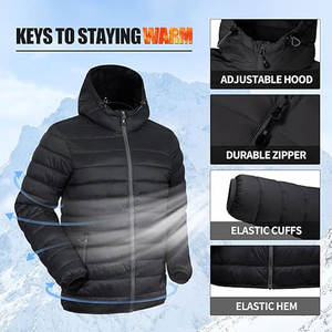 Veste en cuir PU personnalisée de haute qualité pour hommes coupe-vent d'hiver avec fermeture éclair brillant veste en polyester personnalisée - Product Image 4