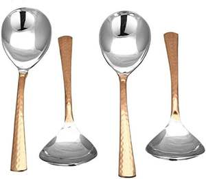Meilleur vendeur en gros indien Cuillère à déjeuner de service en cuivre et acier inoxydable de qualité alimentaire avec logo personnalisé - Product Image 5
