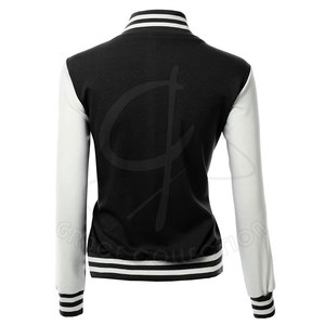 Chaqueta con hombros caídos Letterman para mujer, superventas, diseño único con colores personalizados, material de Sialkot transpirable hecho Sialkot - Product Image 3