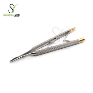 Portaagujas Barraquer de acero inoxidable de grado médico TC Gold Castroviejo, 12 cm/4,7 "con instrumentos de sutura de carburo de tungsteno - Product Image 5