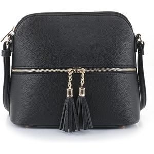 Sac à bandoulière pour femme en cuir PU texturé galet, style minimaliste, avec fermeture éclair - Product Image 2