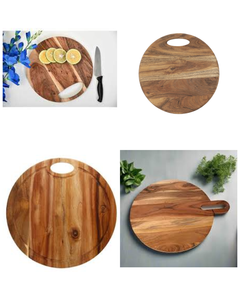 Tabla de Cortar y Servir de Madera de Acacia de 10 Pulgadas, Utensilios de Cocina con Orificio para Colgar, Duradera, Ligera, Multiusos, Suministro de Fábrica, Vietnam - Product Image 5