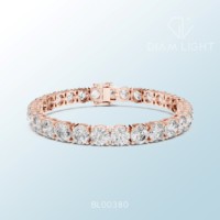 Elegante pulsera redonda de tannis en tono blanco, certificada por IGI, pieza de joyería con diseño atemporal y un atractivo refinado.