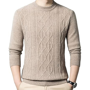 Pulls en cachemire pour homme de haute qualité OEM, col roulé, automne et hiver, couleur unie, tricot décontracté, pull pour homme - Product Image 6