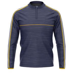 Wholesale Top Quality Custom GAA <b>Half</b> <b>Zip</b> Top, Gaelic Football Melange 1/4 <b>Zip</b> Top 100% Polyester - Product Image 4