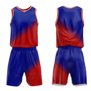 Conjunto de Uniforme de Baloncesto Personalizado Unisex al por Mayor, 100% Poliéster, Talla Grande, Transpirable, de Secado Rápido, Antibacteriano, Sublimado - Product Image 1
