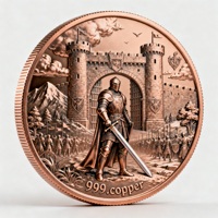 Koin Bulat Peringatan Tembaga Murni 999 Kustom 1 oz 5 oz Relief Tinggi 3D untuk Pesanan Hadiah Premium