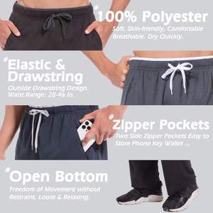 Pantalon de survêtement décontracté peigné de couleur brodée vintage taille élastique - Product Image 5