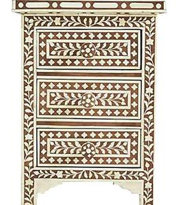 Penjualan Terbaik India mewah desain unik gaya Modern tulang Inlay konsol untuk dekorasi kamar tidur grosir dekorasi rumah dengan laci dada - Product Image 3