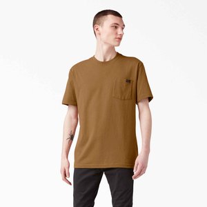 Wholesale Price <b>Men's</b> Regular Fit Cotton T-Shirt With Front Pocket Solid Color Casual O-Neck Short Sleeve Jersey Knitted Tees - Product Image 6