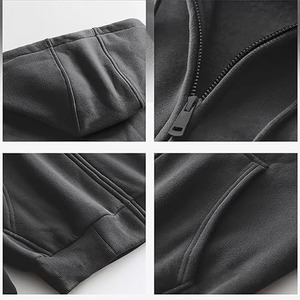 Sudadera con capucha con cremallera de material de algodón hecha a medida superventas Sudadera con capucha con cremallera de precio bajo de calidad superior para hombre - Product Image 5