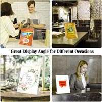 Support d'affichage portable et léger en acrylique transparent moderne, écologique, personnalisé OEM/ODM pour affiches, idéal pour la vente au détail