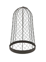 Cloche de jardin en métal ronde de 48 cm de hauteur, protecteur de plantes, dôme, cage en fil métallique pour fleurs et légumes
