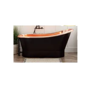 手工制作的仿古风格纯铜浴缸，带腊丝免费，用于全球出口