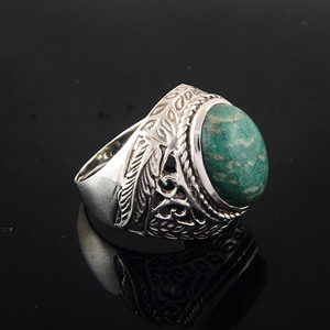 Azurite naturelle pierres précieuses 925 bague en argent sterling bijoux fins avec lunette en gros pour hommes femmes fêtes d'anniversaire - Product Image 2