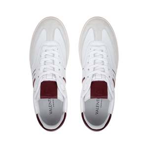 Zapatillas Deportivas Saturno con Cordones, Color Blanco/Borgoña - Product Image 4